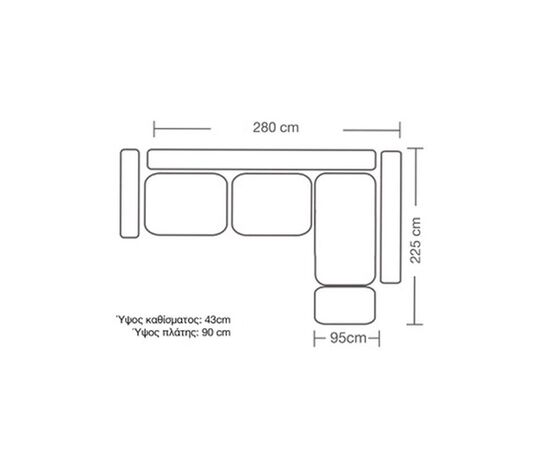 Γωνιακός καναπές αριστερή γωνία Boston pakoworld ύφασμα ανθρακί-κυπαρισσί 280x225x90εκ - ΚΑΝΑΠΕΔΕΣ-ΣΑΛΟΝΙΑ στο Milonadakis.gr