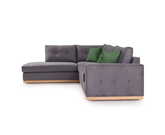 Γωνιακός καναπές δεξιά γωνία Boston pakoworld ύφασμα ανθρακί-κυπαρισσί 280x225x90εκ - ΚΑΝΑΠΕΔΕΣ-ΣΑΛΟΝΙΑ στο Milonadakis.gr