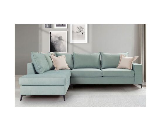 Γωνιακός καναπές δεξιά γωνία Romantic pakoworld ύφασμα Ciel-Cream 290x235x95εκ - ΚΑΝΑΠΕΔΕΣ-ΣΑΛΟΝΙΑ στο Milonadakis.gr