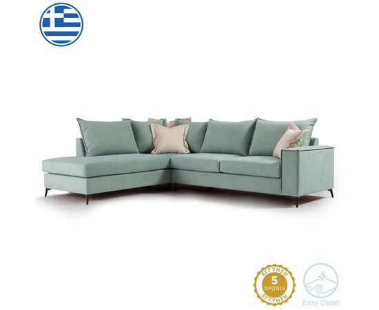 Γωνιακός καναπές δεξιά γωνία Romantic pakoworld ύφασμα Ciel-Cream 290x235x95εκ - ΚΑΝΑΠΕΔΕΣ-ΣΑΛΟΝΙΑ στο Milonadakis.gr