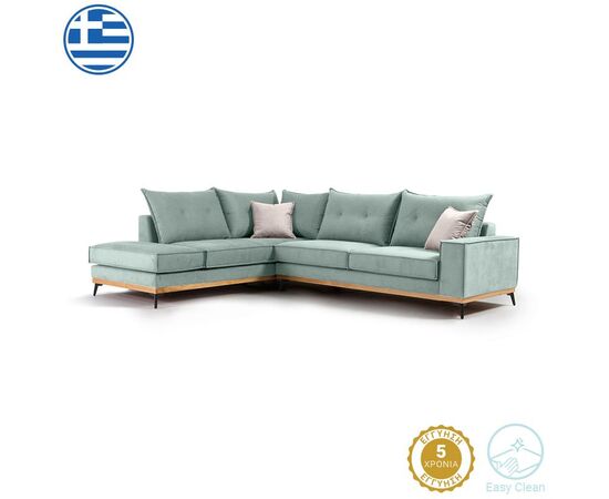 Γωνιακός καναπές δεξιά γωνία Luxury II pakoworld ύφασμα ciel-cream 290x235x95εκ - ΚΑΝΑΠΕΔΕΣ-ΣΑΛΟΝΙΑ στο Milonadakis.gr