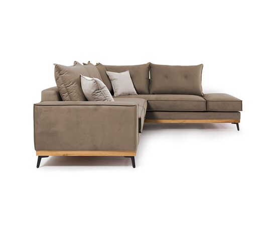 Γωνιακός καναπές αριστερή γωνία Luxury II pakoworld ύφασμα mocha-cream 290x235x95εκ - ΚΑΝΑΠΕΔΕΣ-ΣΑΛΟΝΙΑ στο Milonadakis.gr