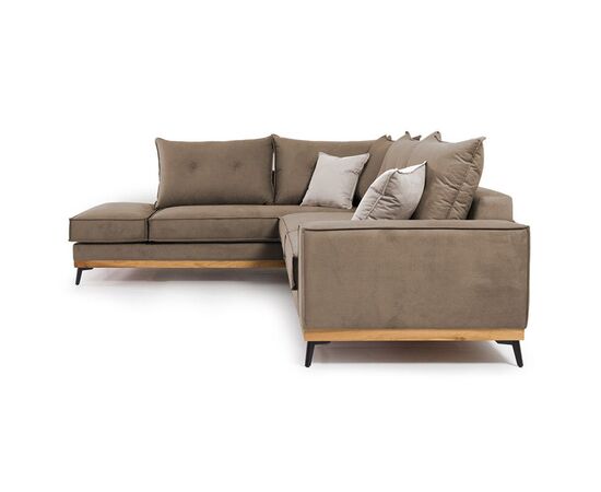 Γωνιακός καναπές δεξιά γωνία Luxury II pakoworld ύφασμα mocha-cream 290x235x95εκ - ΚΑΝΑΠΕΔΕΣ-ΣΑΛΟΝΙΑ στο Milonadakis.gr