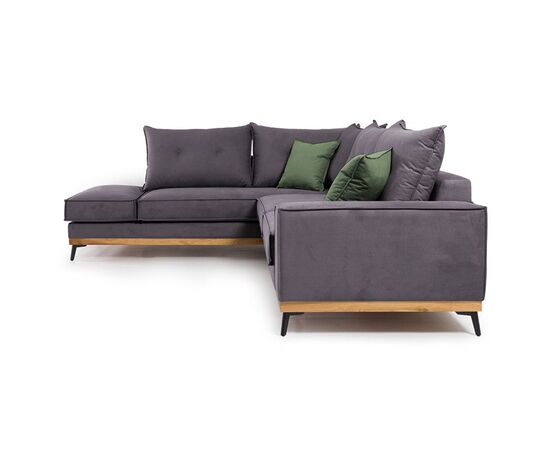 Γωνιακός καναπές δεξιά γωνία Luxury II pakoworld ύφασμα ανθρακί-κυπαρισσί 290x235x95εκ - ΚΑΝΑΠΕΔΕΣ-ΣΑΛΟΝΙΑ στο Milonadakis.gr