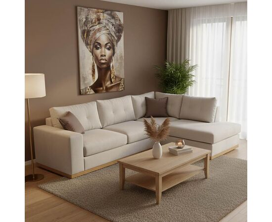 Γωνιακός καναπές αριστερή γωνία Boston pakoworld ύφασμα cream-mocha 280x225x90εκ - ΚΑΝΑΠΕΔΕΣ-ΣΑΛΟΝΙΑ στο Milonadakis.gr