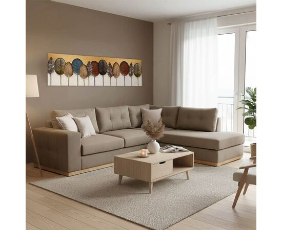 Γωνιακός καναπές αριστερή γωνία Boston pakoworld ύφασμα mocha-cream 280x225x90εκ - ΚΑΝΑΠΕΔΕΣ-ΣΑΛΟΝΙΑ στο Milonadakis.gr