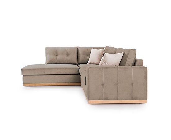 Γωνιακός καναπές δεξιά γωνία Boston pakoworld ύφασμα mocha-cream 280x225x90εκ - ΚΑΝΑΠΕΔΕΣ-ΣΑΛΟΝΙΑ στο Milonadakis.gr