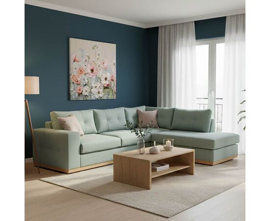 Γωνιακός καναπές αριστερή γωνία Boston pakoworld ύφασμα ciel-cream 280x225x90εκ - ΚΑΝΑΠΕΔΕΣ-ΣΑΛΟΝΙΑ στο Milonadakis.gr