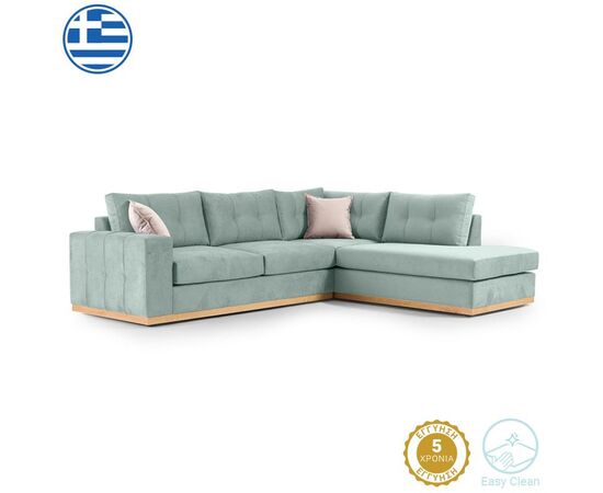 Γωνιακός καναπές αριστερή γωνία Boston pakoworld ύφασμα ciel-cream 280x225x90εκ - ΚΑΝΑΠΕΔΕΣ-ΣΑΛΟΝΙΑ στο Milonadakis.gr