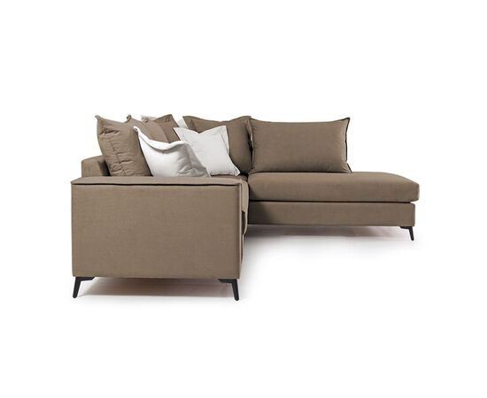 Γωνιακός καναπές αριστερή γωνία Romantic pakoworld ύφασμα mocha-cream 290x235x95εκ - ΚΑΝΑΠΕΔΕΣ-ΣΑΛΟΝΙΑ στο Milonadakis.gr