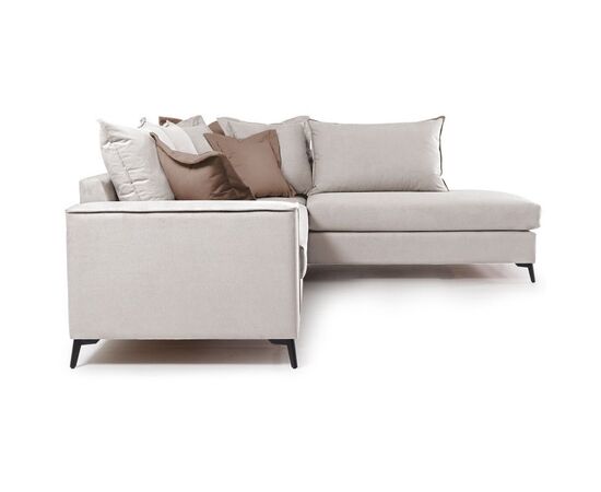 Γωνιακός καναπές αριστερή γωνία Romantic pakoworld ύφασμα cream-mocha 290x235x95εκ - ΚΑΝΑΠΕΔΕΣ-ΣΑΛΟΝΙΑ στο Milonadakis.gr