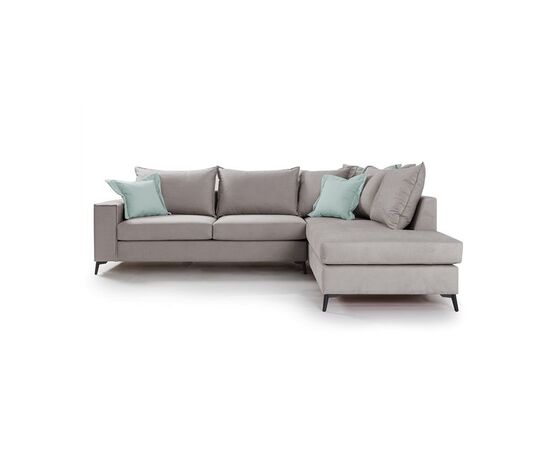 Γωνιακός καναπές αριστερή γωνία Romantic pakoworld ύφασμα elephant-ciel 290x235x95εκ - ΚΑΝΑΠΕΔΕΣ-ΣΑΛΟΝΙΑ στο Milonadakis.gr