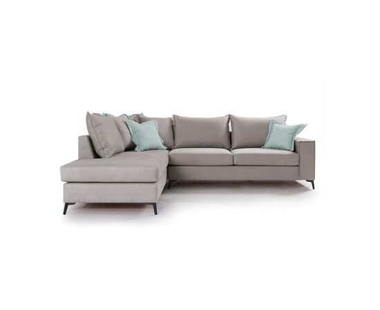 Γωνιακός καναπές δεξιά γωνία Romantic pakoworld ύφασμα elephant-ciel 290x235x95εκ - ΚΑΝΑΠΕΔΕΣ-ΣΑΛΟΝΙΑ στο Milonadakis.gr