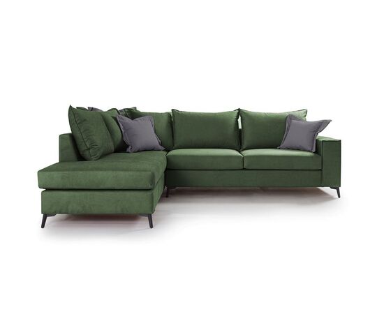 Γωνιακός καναπές δεξιά γωνία Romantic pakoworld ύφασμα κυπαρισσί-ανθρακί 290x235x95εκ - ΚΑΝΑΠΕΔΕΣ-ΣΑΛΟΝΙΑ στο Milonadakis.gr