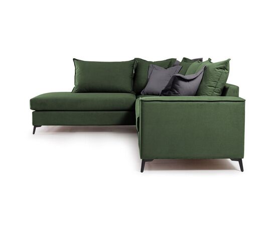 Γωνιακός καναπές δεξιά γωνία Romantic pakoworld ύφασμα κυπαρισσί-ανθρακί 290x235x95εκ - ΚΑΝΑΠΕΔΕΣ-ΣΑΛΟΝΙΑ στο Milonadakis.gr