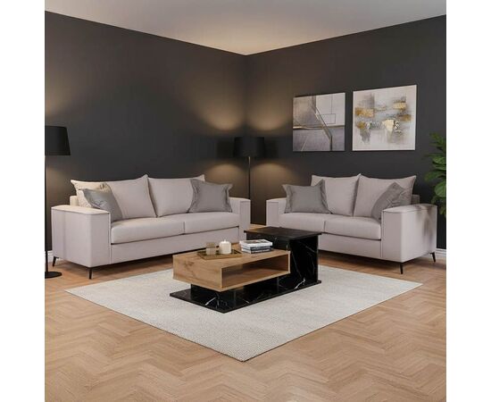 Σετ σαλονιού Verona 2τεμ 2θέσιος-3θέσιος cream - μαξιλάρια mocha - ΚΑΝΑΠΕΔΕΣ-ΣΑΛΟΝΙΑ στο Milonadakis.gr