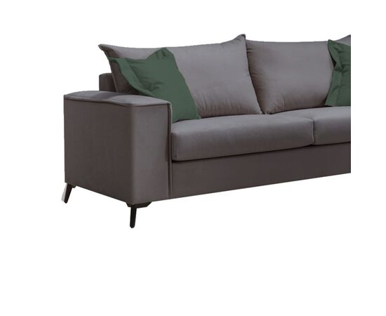 Καναπές Verona 3θέσιος ανθρακί - μαξιλάρια κυπαρισσί 225x93x100εκ - ΚΑΝΑΠΕΔΕΣ-ΣΑΛΟΝΙΑ στο Milonadakis.gr