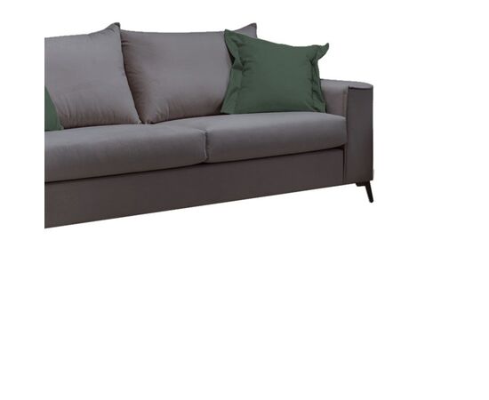 Καναπές Verona 3θέσιος ανθρακί - μαξιλάρια κυπαρισσί 225x93x100εκ - ΚΑΝΑΠΕΔΕΣ-ΣΑΛΟΝΙΑ στο Milonadakis.gr