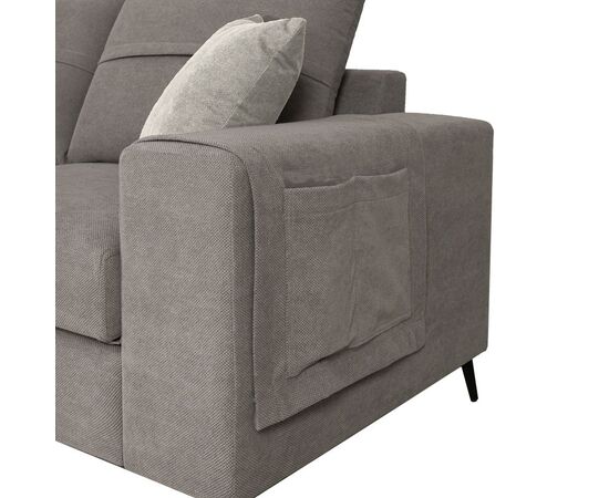 Γωνιακός καναπές δεξιά γωνία Montana pakoworld γκρι ύφασμα με μαξιλάρια σε απόχρωση ανοιχτό γκρι 275x215x93εκ - ΚΑΝΑΠΕΔΕΣ-ΣΑΛΟΝΙΑ στο Milonadakis.gr