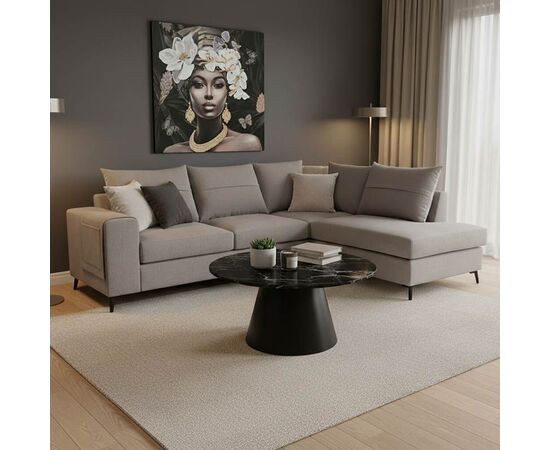 Γωνιακός καναπές αριστερή γωνία Montana pakoworld γκρι ύφασμα με μαξιλάρια σε απόχρωση ανοιχτό γκρι 275x215x93εκ - ΚΑΝΑΠΕΔΕΣ-ΣΑΛΟΝΙΑ στο Milonadakis.gr