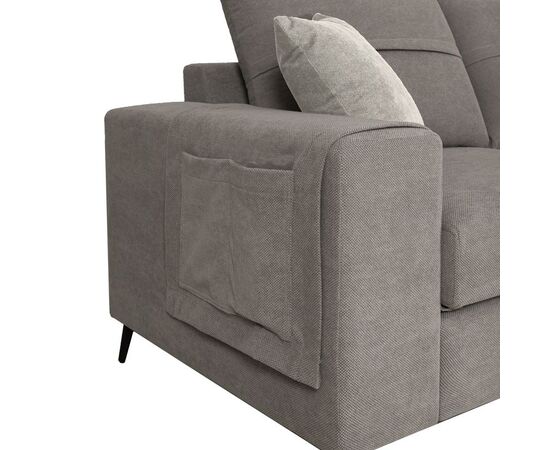 Γωνιακός καναπές αριστερή γωνία Montana pakoworld γκρι ύφασμα με μαξιλάρια σε απόχρωση ανοιχτό γκρι 275x215x93εκ - ΚΑΝΑΠΕΔΕΣ-ΣΑΛΟΝΙΑ στο Milonadakis.gr