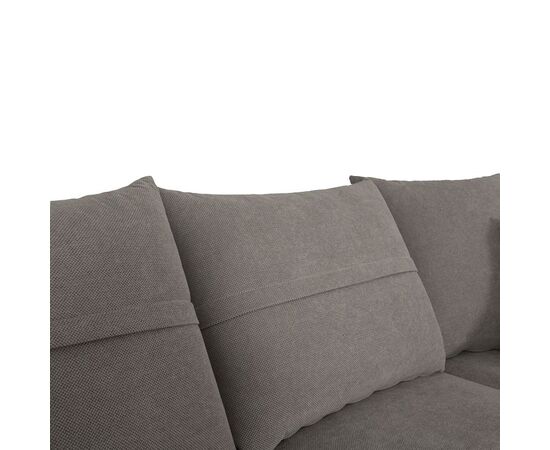 Γωνιακός καναπές αριστερή γωνία Montana pakoworld γκρι ύφασμα με μαξιλάρια σε απόχρωση ανοιχτό γκρι 275x215x93εκ - ΚΑΝΑΠΕΔΕΣ-ΣΑΛΟΝΙΑ στο Milonadakis.gr