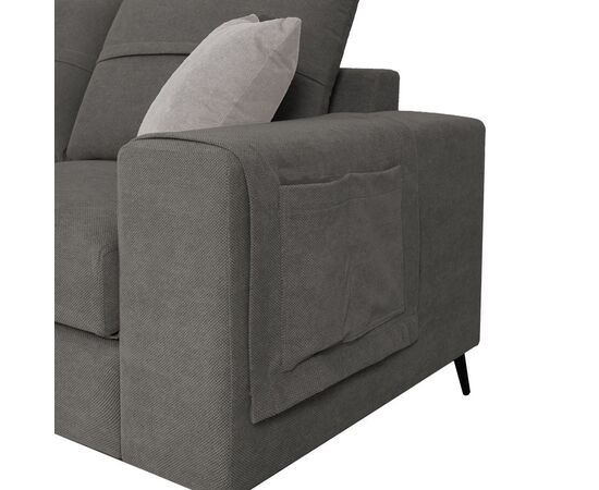 Γωνιακός καναπές δεξιά γωνία Montana pakoworld ποντικί ύφασμα με μαξιλάρια σε απόχρωση ανοιχτό γκρι 275x215x93εκ - ΚΑΝΑΠΕΔΕΣ-ΣΑΛΟΝΙΑ στο Milonadakis.gr