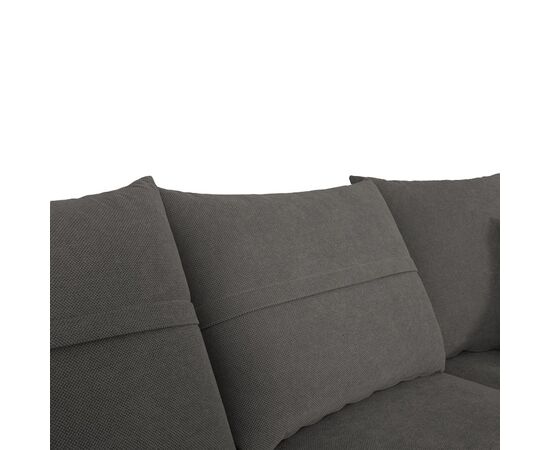 Γωνιακός καναπές δεξιά γωνία Montana pakoworld ποντικί ύφασμα με μαξιλάρια σε απόχρωση ανοιχτό γκρι 275x215x93εκ - ΚΑΝΑΠΕΔΕΣ-ΣΑΛΟΝΙΑ στο Milonadakis.gr