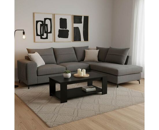 Γωνιακός καναπές αριστερή γωνία Montana pakoworld ποντικί ύφασμα με μαξιλάρια σε απόχρωση ανοιχτό γκρι 275x215x93εκ - ΚΑΝΑΠΕΔΕΣ-ΣΑΛΟΝΙΑ στο Milonadakis.gr