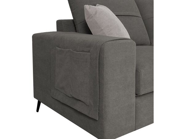 Γωνιακός καναπές αριστερή γωνία Montana pakoworld ποντικί ύφασμα με μαξιλάρια σε απόχρωση ανοιχτό γκρι 275x215x93εκ - ΚΑΝΑΠΕΔΕΣ-ΣΑΛΟΝΙΑ στο Milonadakis.gr