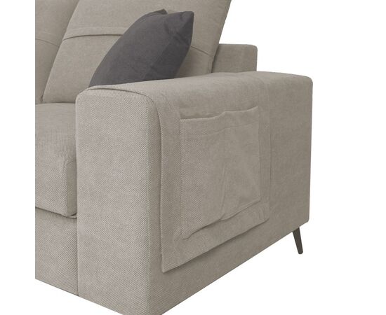 Γωνιακός καναπές δεξιά γωνία Montana pakoworld ανοιχτό γκρι ύφασμα με μαξιλάρια σε ποντικί απόχρωση 275x215x93εκ - ΚΑΝΑΠΕΔΕΣ-ΣΑΛΟΝΙΑ στο Milonadakis.gr