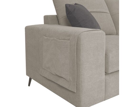 Γωνιακός καναπές αριστερά γωνία Montana pakoworld ανοιχτό γκρι ύφασμα με μαξιλάρια σε ποντικί απόχρωση 275x215x93εκ - ΚΑΝΑΠΕΔΕΣ-ΣΑΛΟΝΙΑ στο Milonadakis.gr