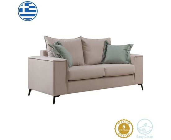 Καναπές Verona pakoworld 2θέσιος κρεμ ύφασμα με μαξιλάρια σε μέντα απόχρωση 173x93x100εκ - ΚΑΝΑΠΕΔΕΣ-ΣΑΛΟΝΙΑ στο Milonadakis.gr