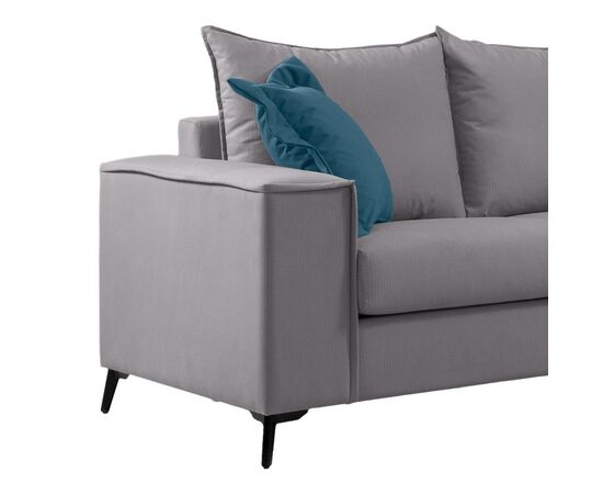 Καναπές Verona pakoworld 2θέσιος ανοιχτό γκρι ύφασμα με μαξιλάρια σε μπλε απόχρωση 173x93x100εκ - ΚΑΝΑΠΕΔΕΣ-ΣΑΛΟΝΙΑ στο Milonadakis.gr