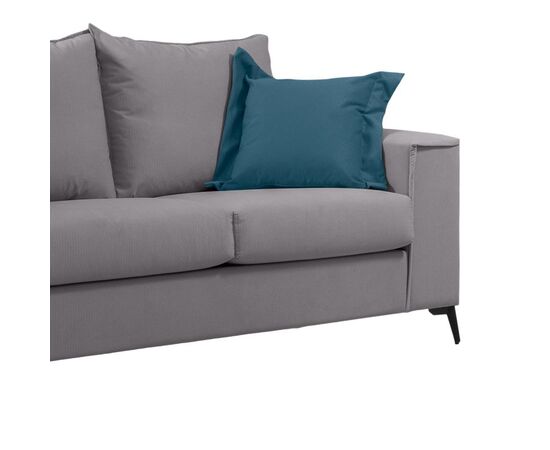 Καναπές Verona pakoworld 2θέσιος ανοιχτό γκρι ύφασμα με μαξιλάρια σε μπλε απόχρωση 173x93x100εκ - ΚΑΝΑΠΕΔΕΣ-ΣΑΛΟΝΙΑ στο Milonadakis.gr