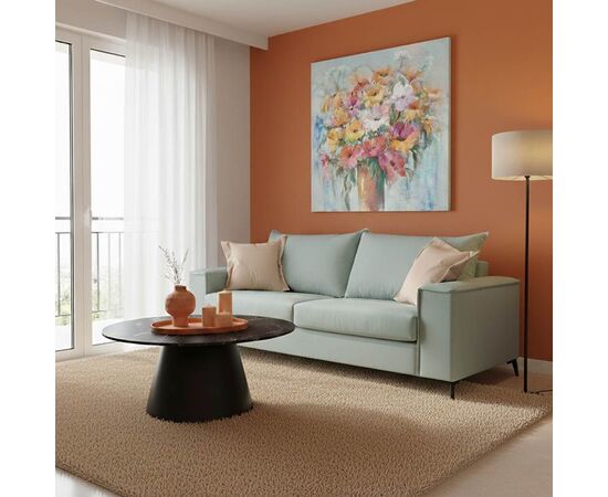 Καναπές Verona pakoworld 3θέσιος μέντα ύφασμα με μαξιλάρια σε κρεμ απόχρωση 225x93x100εκ - ΚΑΝΑΠΕΔΕΣ-ΣΑΛΟΝΙΑ στο Milonadakis.gr