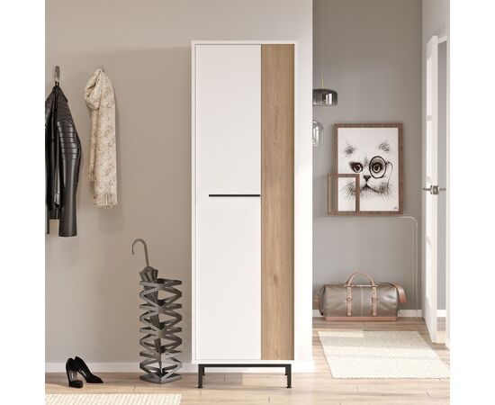 Παπουτσοθήκη Scarpiera pakoworld 18 ζευγών σε φυσική-λευκή απόχρωση 57.2x35.5x185.6εκ - ΕΠΙΠΛΑ ΕΙΣΟΔΟΥ στο Milonadakis.gr