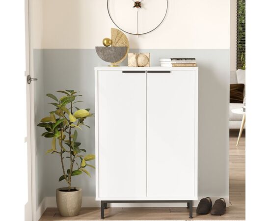 Παπουτσοθήκη Kinga 5ραφιών pakoworld σε λευκή απόχρωση 72x35.5x105.6εκ - ΕΠΙΠΛΑ ΕΙΣΟΔΟΥ στο Milonadakis.gr