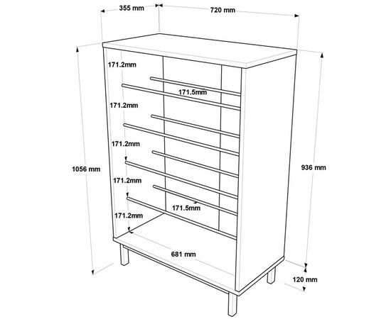 Παπουτσοθήκη Kinga 5ραφιών pakoworld σε λευκή απόχρωση 72x35.5x105.6εκ - ΕΠΙΠΛΑ ΕΙΣΟΔΟΥ στο Milonadakis.gr