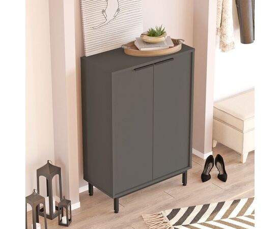 Παπουτσοθήκη Kinga 5ραφιών pakoworld σε ανθρακί απόχρωση 72x35.5x105.6εκ - ΕΠΙΠΛΑ ΕΙΣΟΔΟΥ στο Milonadakis.gr