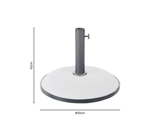 Βάση ομπρέλας Zicko pakoworld τσιμέντο λευκό 35kg Φ50εκ - ΟΜΠΡΕΛΕΣ ΚΑΙ ΒΑΣΕΙΣ στο Milonadakis.gr