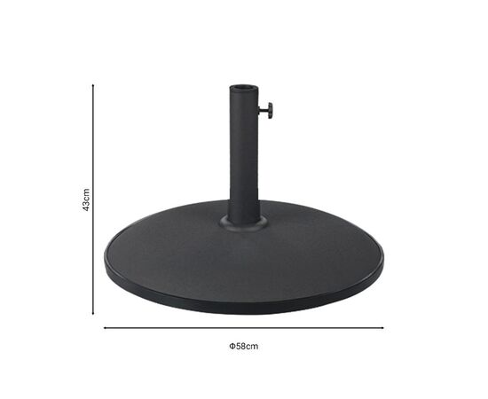 Βάση ομπρέλας Elfie pakoworld τσιμέντο μαύρο 50kg Φ58εκ - ΟΜΠΡΕΛΕΣ ΚΑΙ ΒΑΣΕΙΣ στο Milonadakis.gr