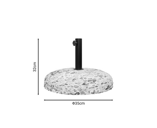 Βάση ομπρέλας Nimbus pakoworld τσιμέντο ψηφιδωτή 15kg Φ35εκ - ΟΜΠΡΕΛΕΣ ΚΑΙ ΒΑΣΕΙΣ στο Milonadakis.gr