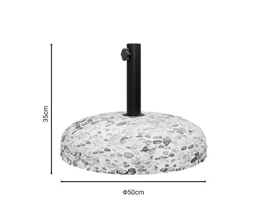 Βάση ομπρέλας Nimbus pakoworld τσιμέντο ψηφιδωτή 25kg Φ50εκ - ΟΜΠΡΕΛΕΣ ΚΑΙ ΒΑΣΕΙΣ στο Milonadakis.gr