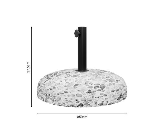 Βάση ομπρέλας Nimbus pakoworld τσιμέντο ψηφιδωτή 35kg Φ50εκ - ΟΜΠΡΕΛΕΣ ΚΑΙ ΒΑΣΕΙΣ στο Milonadakis.gr