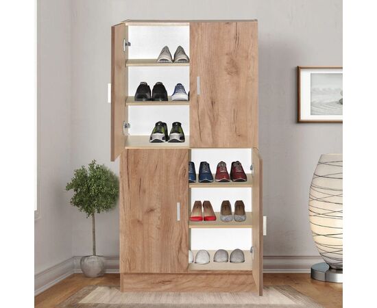 Παπουτσοθήκη-ντουλάπι Felicity pakoworld χρώμα φυσικό mo 60x32x127εκ - ΕΠΙΠΛΑ ΕΙΣΟΔΟΥ στο Milonadakis.gr