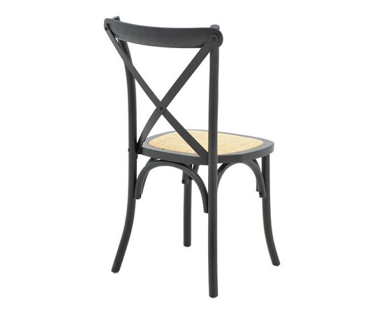 Καρέκλα Dylon pakoworld στοιβαζόμενη μαύρο ξύλο οξιάς-έδρα φυσικό rattan 48x52x89εκ - ΚΑΡΕΚΛΕΣ - ΠΟΛΥΘΡΟΝΕΣ ΕΣ. στο Milonadakis.gr