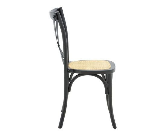 Καρέκλα Dylon pakoworld στοιβαζόμενη μαύρο ξύλο οξιάς-έδρα φυσικό rattan 48x52x89εκ - ΚΑΡΕΚΛΕΣ - ΠΟΛΥΘΡΟΝΕΣ ΕΣ. στο Milonadakis.gr