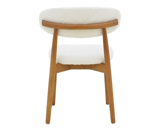 Καρέκλα Ubene pakoworld rubberwood σε καρυδί-μπουκλέ ύφασμα σε λευκή απόχρωση 51x56x79εκ - ΚΑΡΕΚΛΕΣ - ΠΟΛΥΘΡΟΝΕΣ ΕΣ. στο Milonadakis.gr