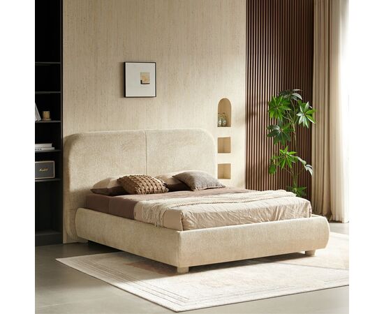 Κρεβάτι Salena pakoworld ύφασμα σε μπεζ απόχρωση 160x200εκ - ΚΡΕΒΑΤΙΑ στο Milonadakis.gr